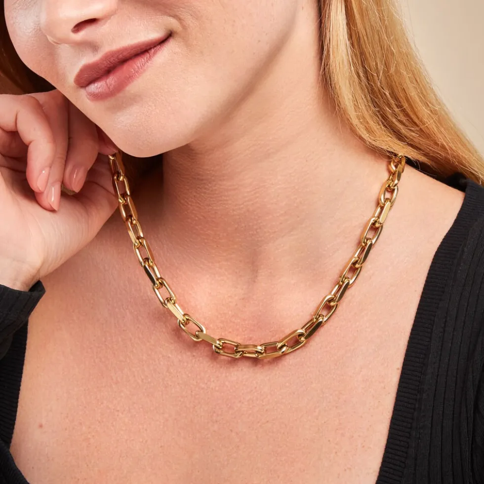 Collier Anadia Acier Jaune