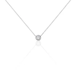Collier Anaita Argent Blanc Oxyde De Zirconium