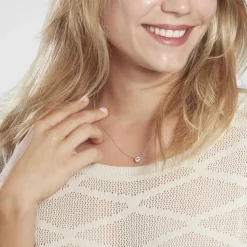 Collier Anaita Argent Blanc Oxyde De Zirconium