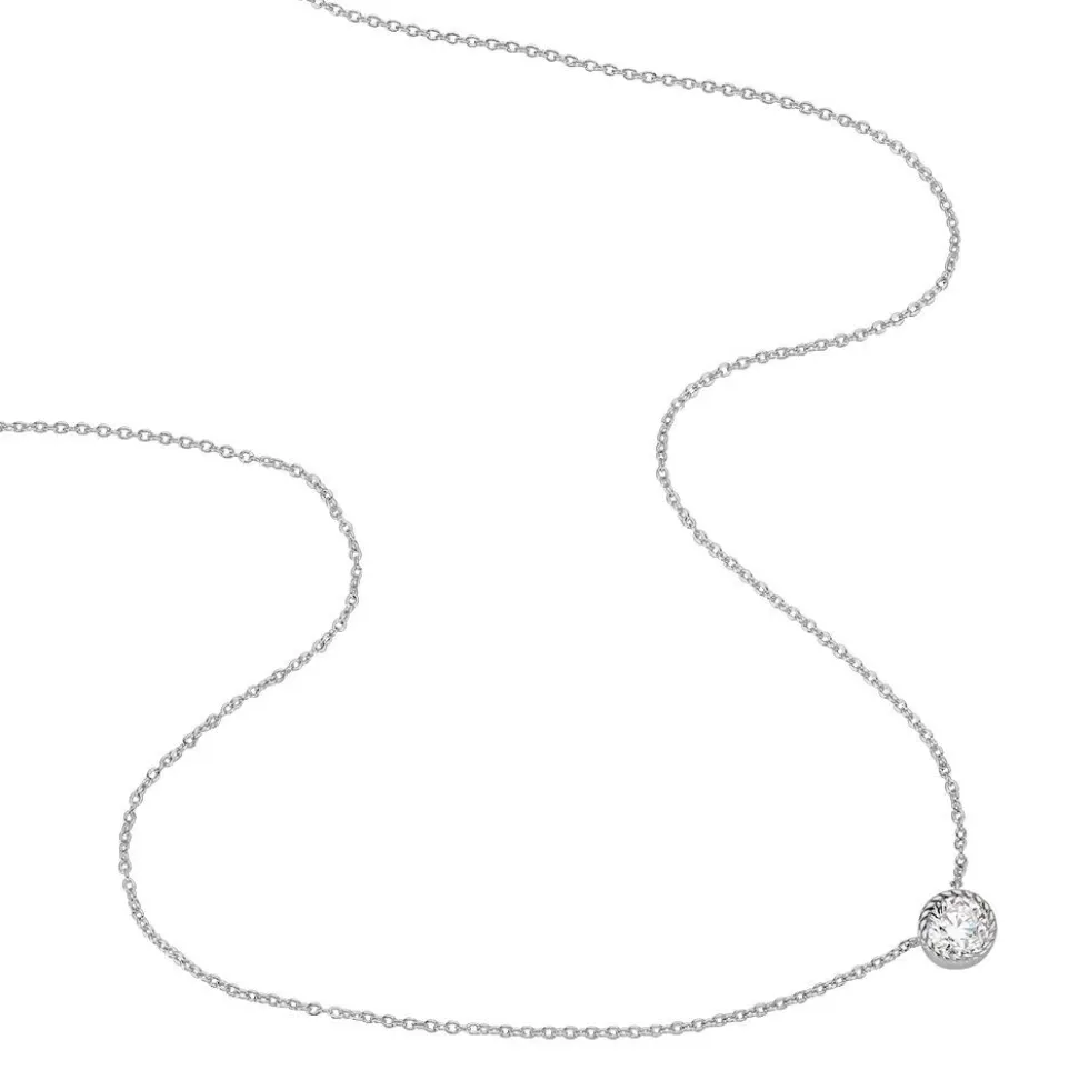 Collier Anaita Argent Blanc Oxyde De Zirconium