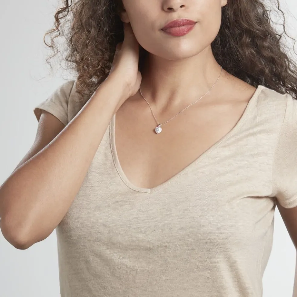 Collier Ana-paula Argent Blanc Oxyde De Zirconium
