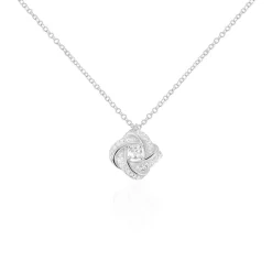 Collier Anasthase Argent Blanc Oxyde De Zirconium