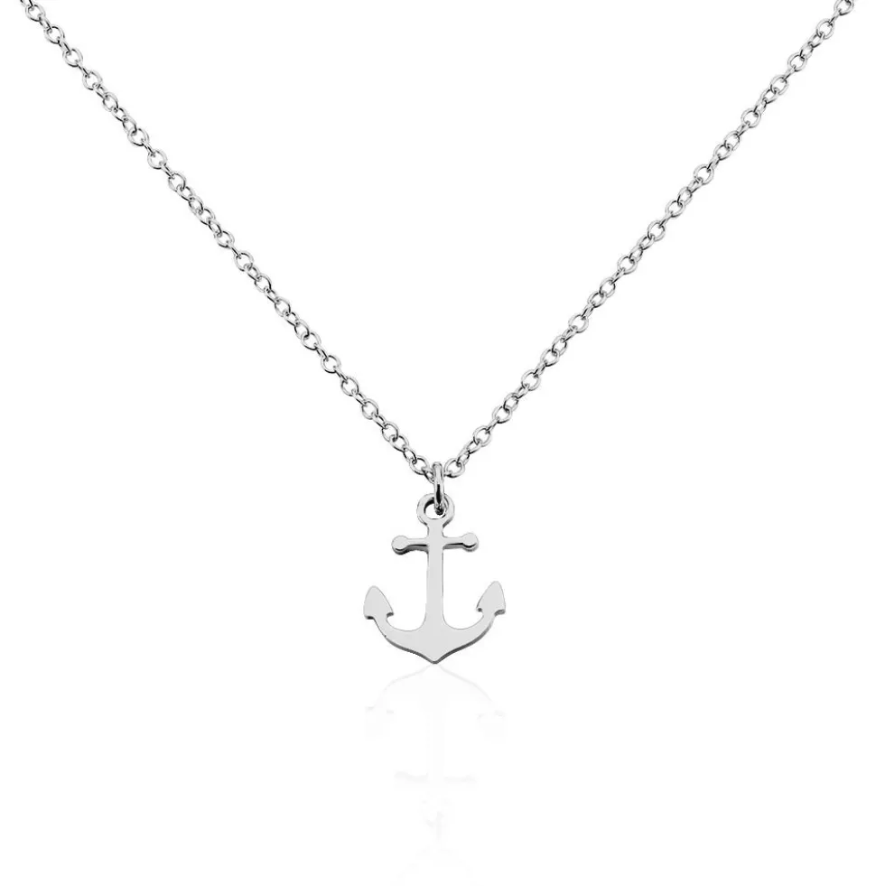 Collier Anchora Argent Blanc