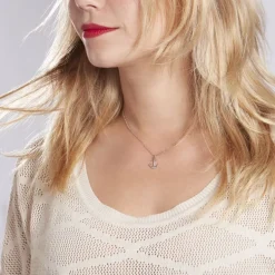 Collier Anchora Argent Blanc