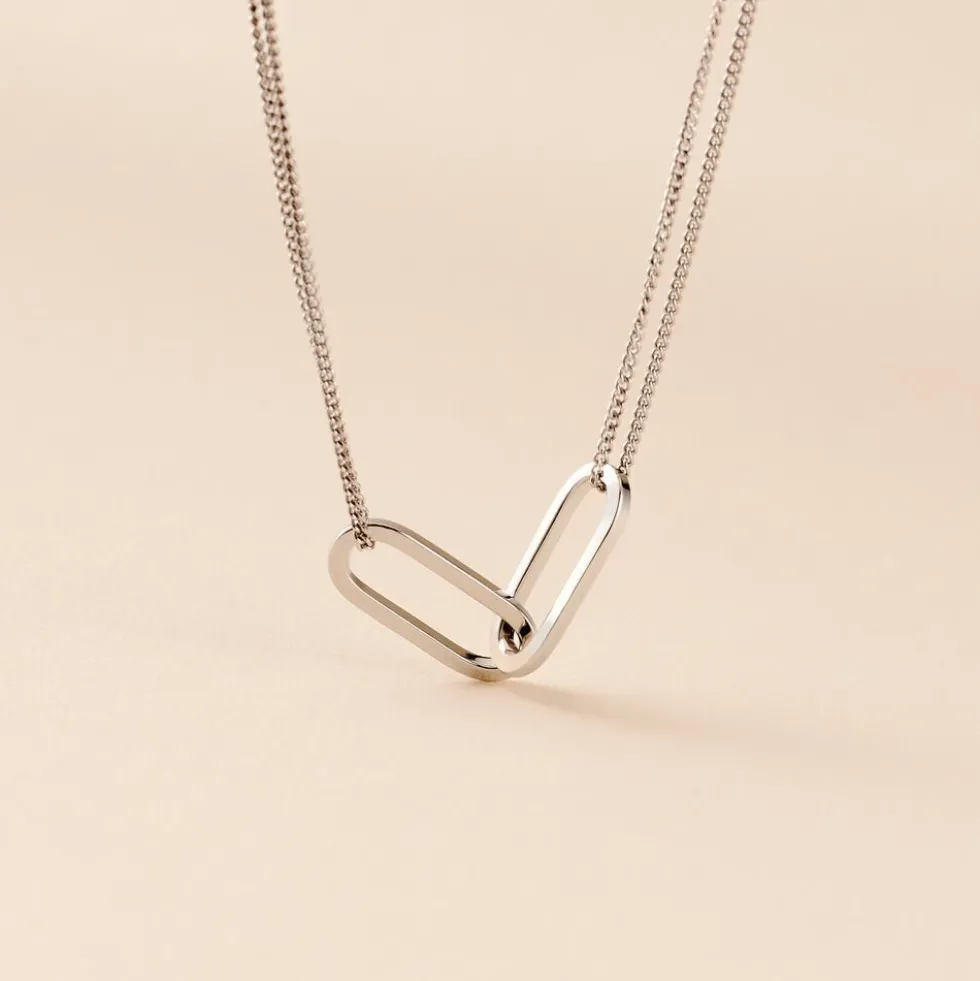 Collier Andrea Argent Blanc