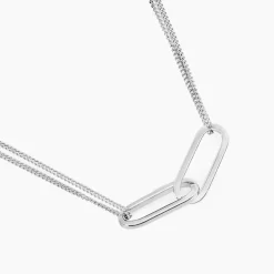Collier Andrea Argent Blanc