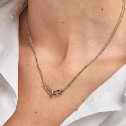 Collier Andrea Argent Blanc