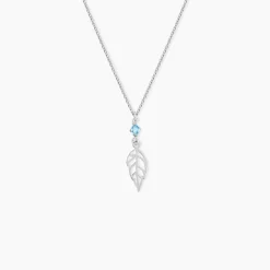 Collier Angelika Argent Blanc Pierre De Synthese