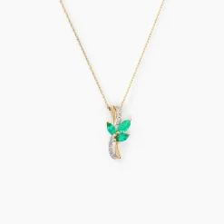 Collier Angie Or Jaune Emeraude Diamant