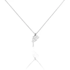 Collier Anita Argent Blanc