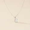 Collier Aphrodite Or Blanc Diamant Synthetique