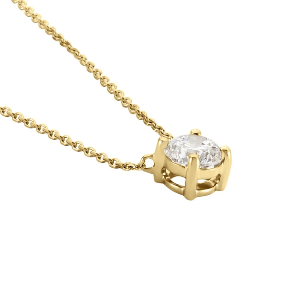 Collier Aphrodite Or Jaune Diamant Synthetique