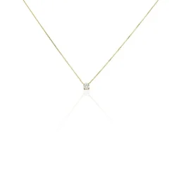 Collier Aphrodite Or Jaune Diamant Synthetique