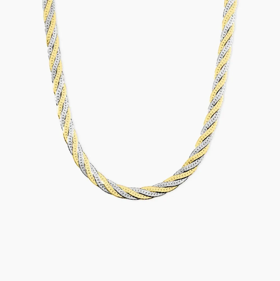 Collier Argent Bicolore Akio