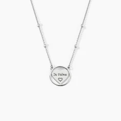 Collier Argent Blanc Akosua