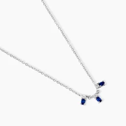 Collier Argent Blanc Augusts Oxydes De Zirconium
