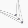 Collier Argent Blanc Blossom Oxyde De Zirconium