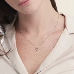 Collier Argent Blanc Hariane
