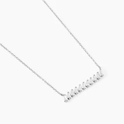 Collier Argent Blanc Joceius Oxydes De Zirconium