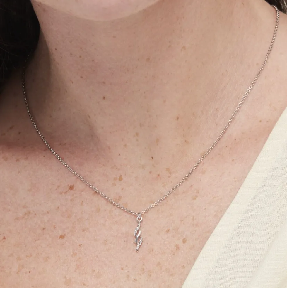 Collier Argent Blanc Lempa