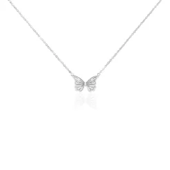 Collier Argent Blanc Liseron