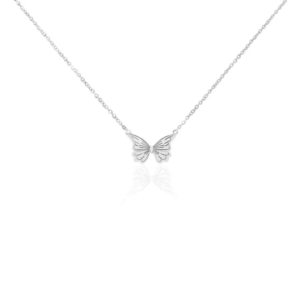 Collier Argent Blanc Liseron