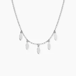 Collier Argent Blanc Osama