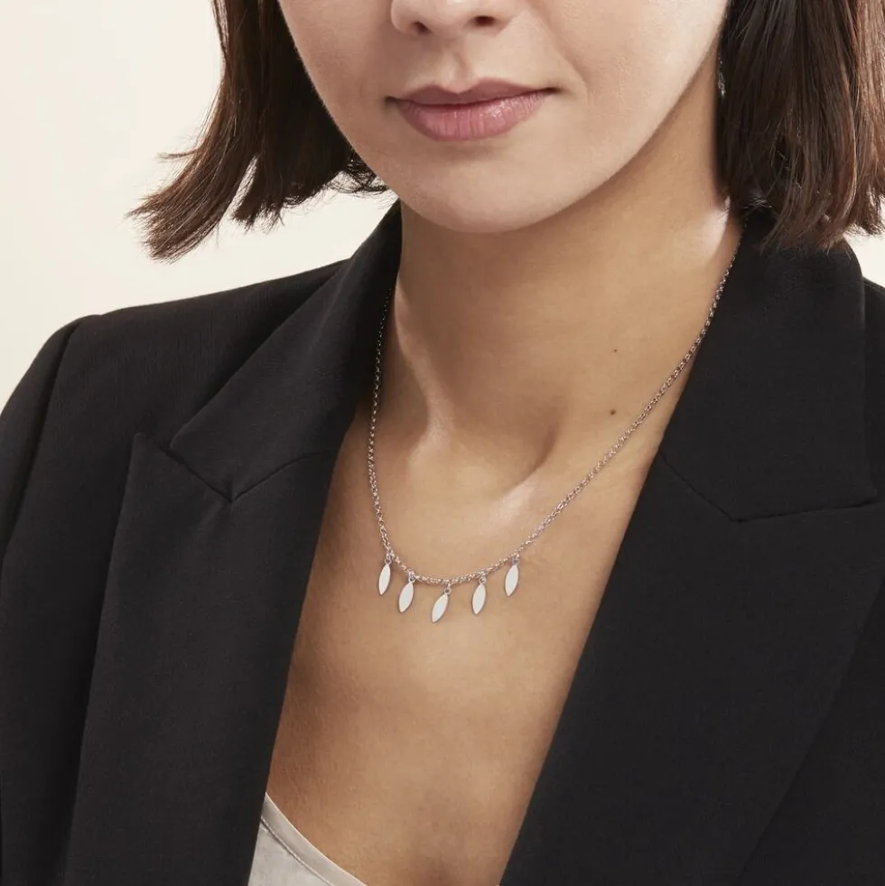 Collier Argent Blanc Osama