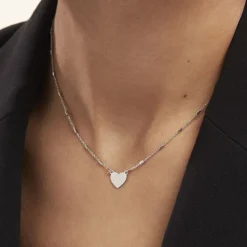 Collier Argent Blanc Taneka
