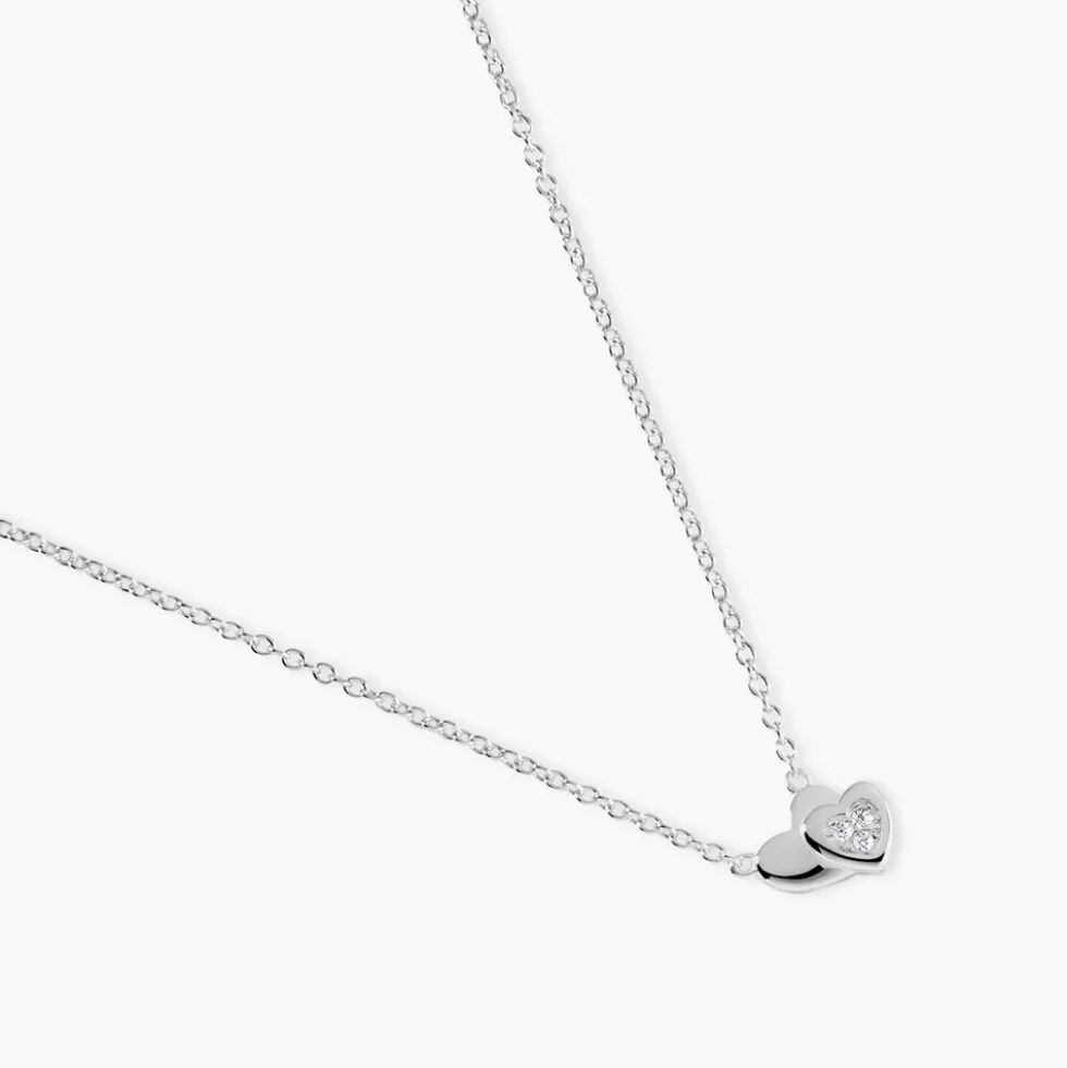 Collier Argent Dounyo Oxydes De Zirconium