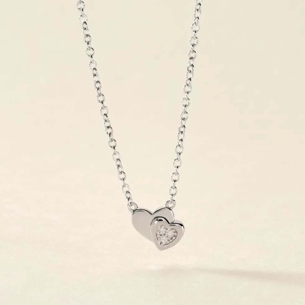 Collier Argent Dounyo Oxydes De Zirconium