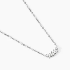 Collier Argent Eden Oxyde De Zirconiums