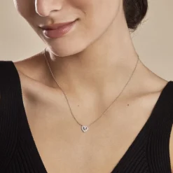 Collier Argent Gautiere Oxydes De Zirconium