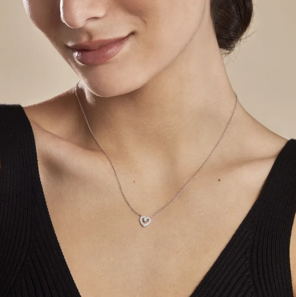 Collier Argent Gautiere Oxydes De Zirconium