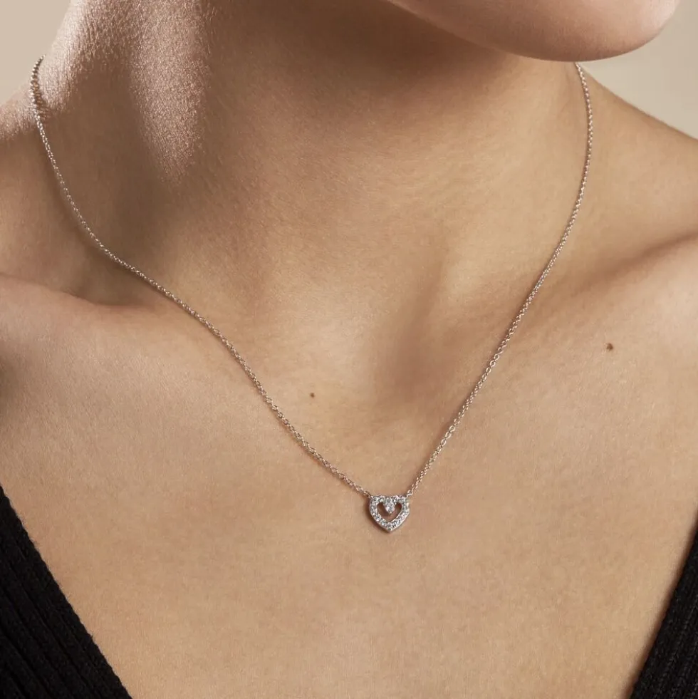 Collier Argent Gautiere Oxydes De Zirconium