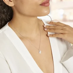 Collier Argent Guntrun Oxydes De Zirconium
