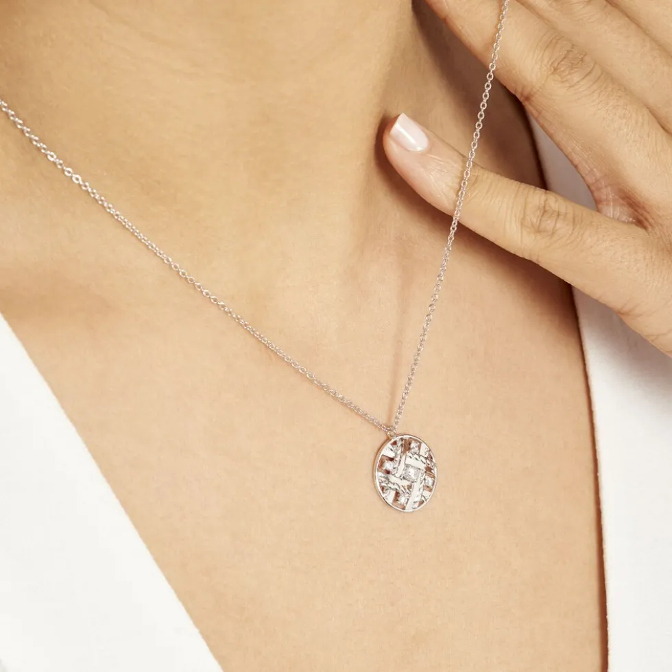 Collier Argent Herbert Oxydes De Zirconium
