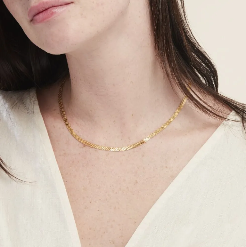Collier Argent Jaune Carola