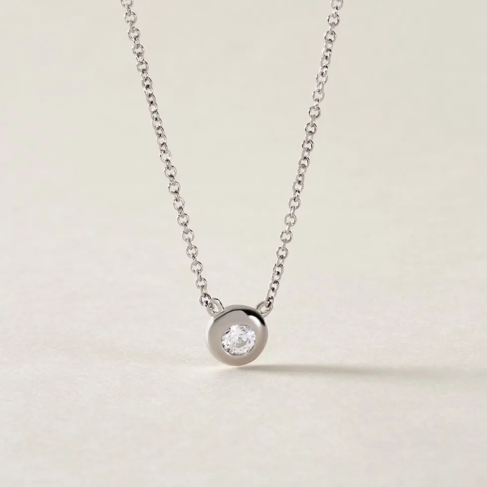 Collier Argent Laureano Oxydes De Zirconium