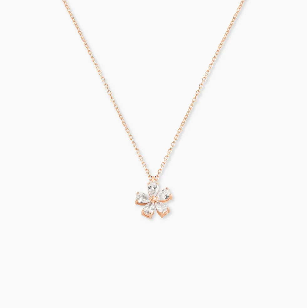 Collier Argent Rose Siriana Oxyde De Zirconium