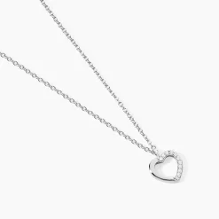 Collier Argent Saverio Oxydes De Zirconium