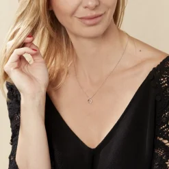 Collier Argent Saverio Oxydes De Zirconium