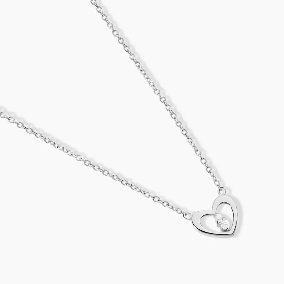 Collier Argent Savin Oxydes De Zirconium