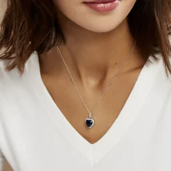Collier Argent Sphinx Oxydes De Zirconium