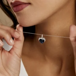 Collier Argent Sphinx Oxydes De Zirconium