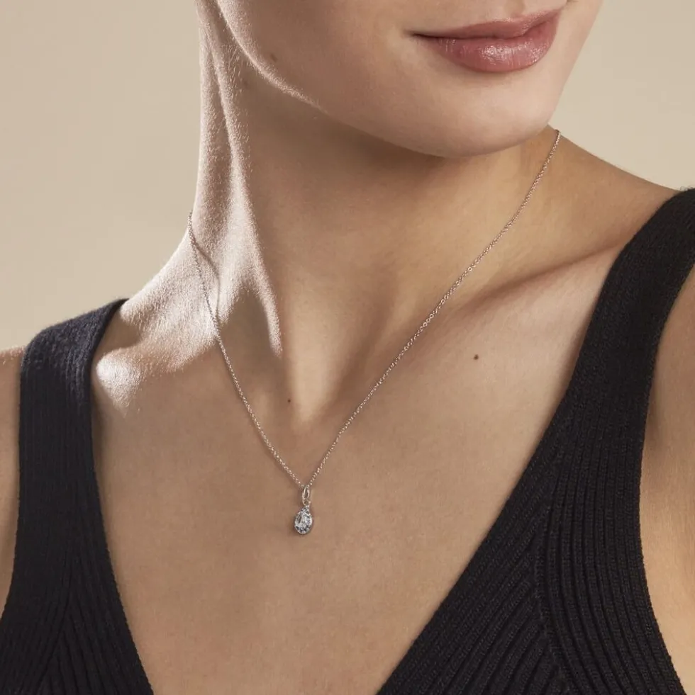 Collier Argent Tania Oxydes De Zirconium
