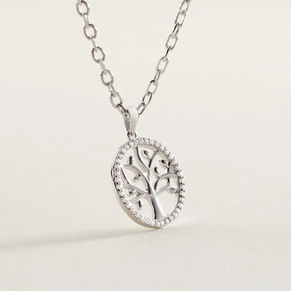Collier Argent Urcisse Oxydes De Zirconium