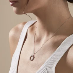 Collier Argent Valero Oxydes De Zirconium