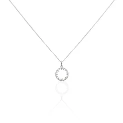 Collier Argent Valero Oxydes De Zirconium