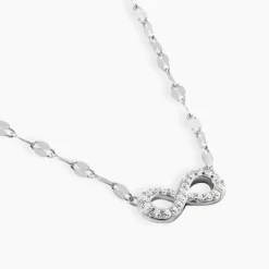 Collier Argent Wine Infini Oxydes De Zirconium